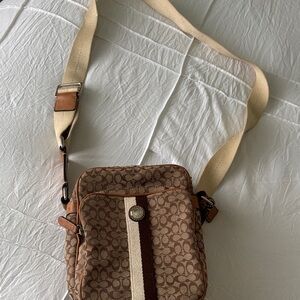 Coach Brown and Tan Crossbody Bag